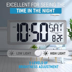 TXL Silver Large Digital Wall Clock - Image 5