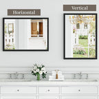 Syndra Black Wood Frame Bathroom Mirror, Waterproof Slim Deep Frame, - Image 5