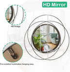 Circle Mirror for Wall with Iron Metal Wire Frame Wall-Mounted Mirror for Home - Image 7