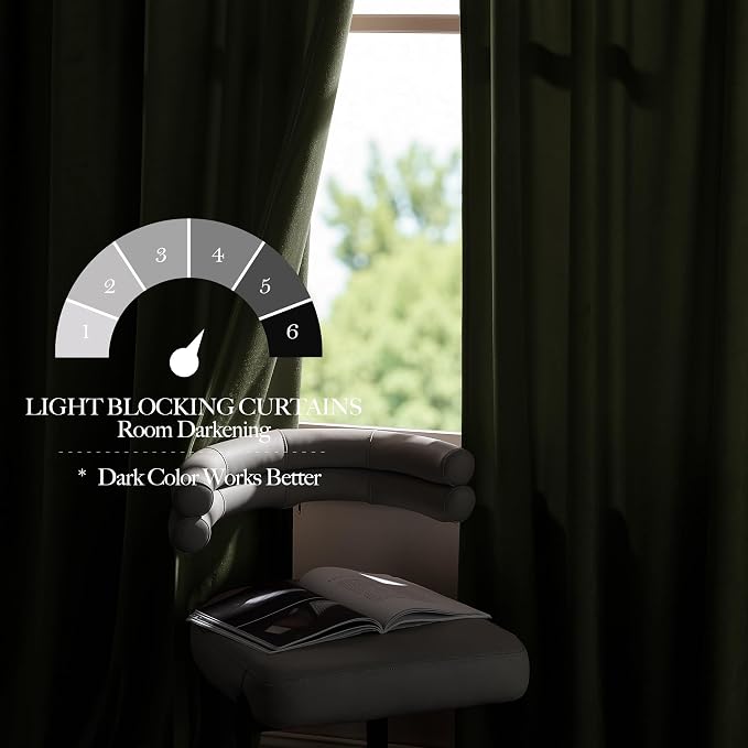 NICETOWN Sage Green Curtains 96 inches Long 2 Panels, Farmhouse and Sleek - Image 4