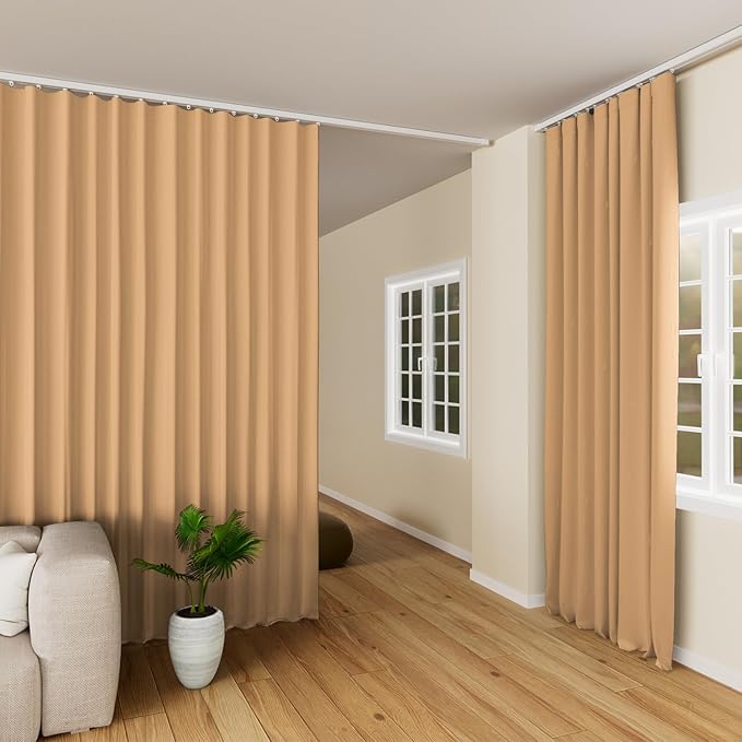 Hoeflife Room Divider Curtains Blackout Floor to Ceiling Curtain - Image 6