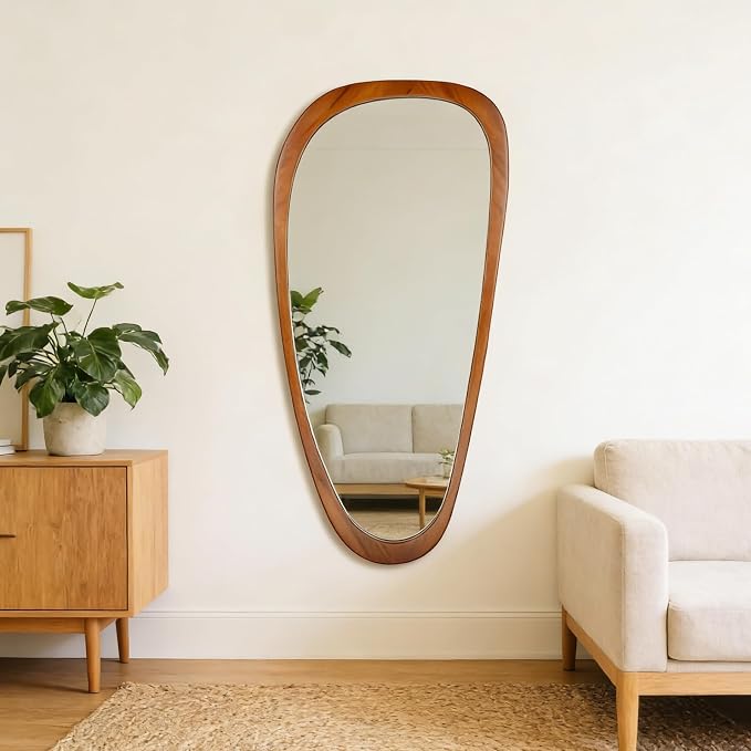BOMINICA Full Length Irregular Wall Mirror, Decorative Floor Mirror - Image 5