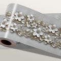 Beige Floral Wallpaper Border 196x4 Inch Peel and Stick Wall Border Removable by IOHEFY