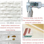 YU LI 3DH 3D Wall Panels Peel and Stick 20PCS White Foam Brick Wallpaper - Image 5