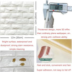 3D Wall Panels Peel and Stick 11PCS White Foam Brick Wallpaper - Image 5