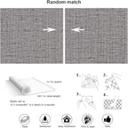 Grey Contact Paper Peel and Stick Wallpaper 32.8ft Pre-Pasted Grasscloth - Image 4