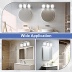 Bathroom Lighting Fixtures Over Mirror Brushed Nickel, Anti-Rust 3-Light - Image 6