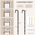 50"x16" Door Mirror, Rustic Full Length Mirror, Over The Door Hanging Mirrors - Image 5