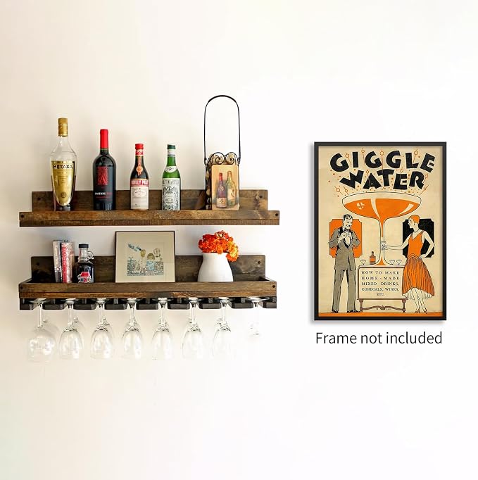 noxozoqm Funny Cocktail Wall Art Vintage Trendy Bar Cart Decor Martini Wine - Image 4