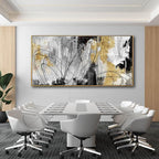 Large Canvas Wall Art Gold Abstract Paintings 29x58 Inch Wooden Framed Artwork - Image 5