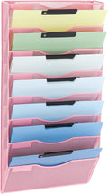 EASEPRES 8 Pocket Mesh Hanging Wall File Organizer, Wall Mounted Mail Paper by EASEPRES