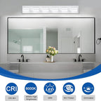 IZORRO LED Modern Bathroom Lights Fixtures, Matte White Acrylic Wall Lighting - Image 4