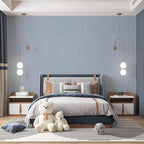 Light Blue Peel and Stick Grasscloth Texture Wallpaper 15.7"x120" Vintage - Image 4