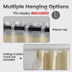 Room Divider Curtains, Back Tab Blackout Ceiling Track Curtains - Image 2