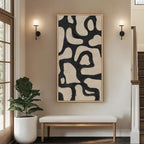 Framed Abstract Neutral Horizontal Wall Art - Image 3