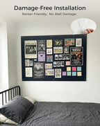Aothia 12-Pack Felt Bulletin Board Tiles 48"x36", Modular Pin Board - Image 7