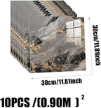 10pcs Peel and Stick Tile Shower Waterproof Marble Tiles Wall Panels, - Image 3