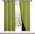 NICETOWN Full Shade Curtain Panels, Fresh Green, Pair of Thermal Insulated & by NICETOWN