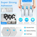 12 Pack Hexagon Acoustic Panels, Self-Adhesive Sound Deadening Panels, Sound - Image 4