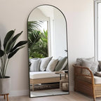 Rowjut Floor Full Length Mirror, Arched Mirrors Full Length 71"x30" by Rowjut