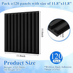 Nuanchu 120 Pcs 3D Slat Wall Panels, Paintable Waterproof Textured Tiles - Image 2