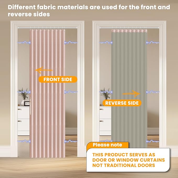 AJAZZ 100% Blackout Accordion Doors Interior Accordion Doors - Image 3