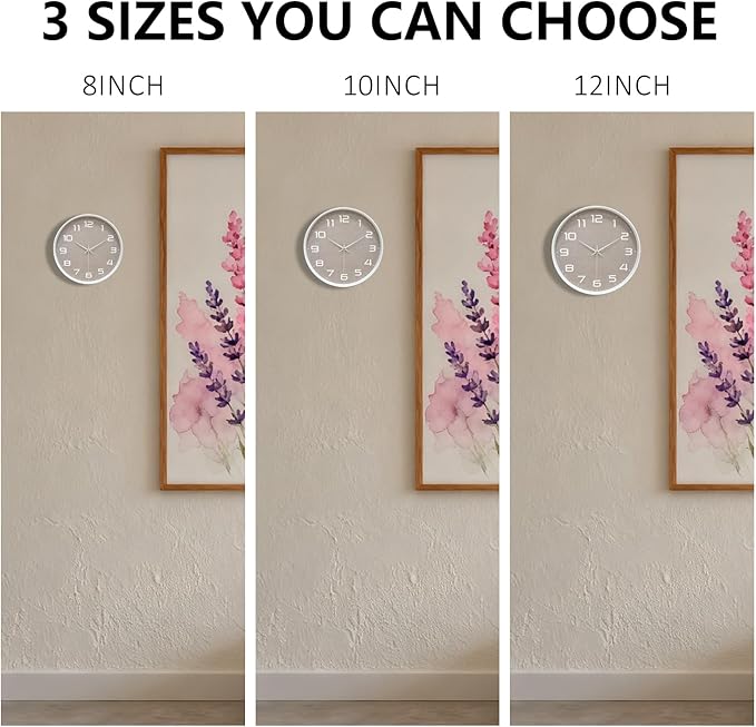 8 Inch Modern Wall Clocks Battery Operated - Image 9
