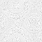 Manhattan Comfort Carter Series Vinyl Textured Paintable Floral Scroll Boarded by Norwall
