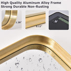 Easly 36 x 24 Inch Gold Bathroom Mirror - Image 6