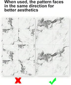 Chejiaye 22pcs Marble Peel and Stick Backsplash Waterproof Washroom Wall Panels - Image 9