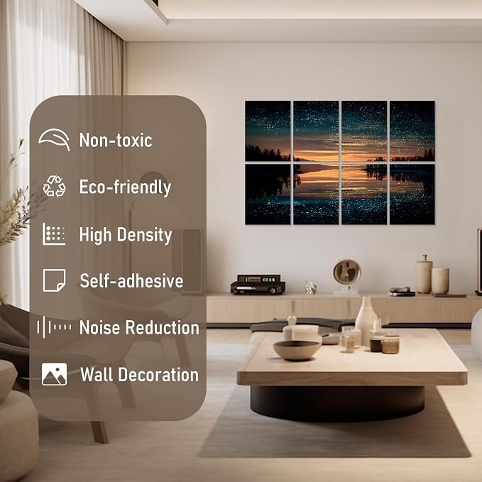 Art Acoustic Panels Tiles Decorative Room Sound Proof Foam Absorbing Panels - Image 2