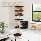 Forbena Black Floating Corner Bookshelf - Image 6
