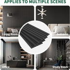 Wood Slat Acoustic Panels, 4 Pack 94" x 8"/ 240 x20cm Wood Wall Panels - Image 6