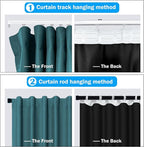 MaKefeile Room Divider Curtains Total Blackout Privacy Curtain Panel Room - Image 2