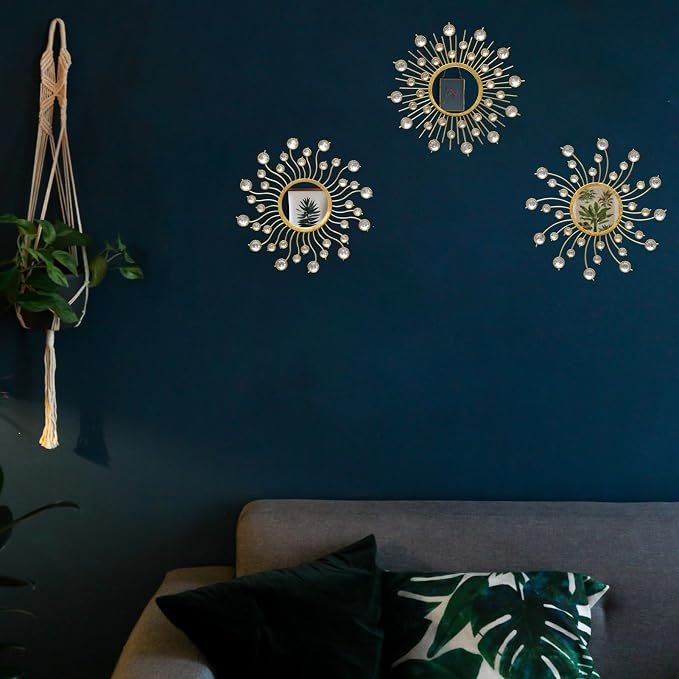 Mirror Wall Decor Wall Mirrors Decorative Sunburst Boho Mirror Gold Mirror Wall - Image 5