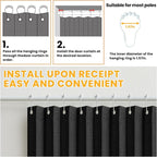 AJAZZ 100% Blackout Accordion Door Closet Curtain Door Curtain Invisible - Image 6