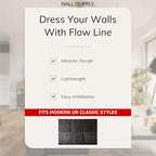Wall!Supply - 3D Wall Panels – Flow Line Black Wall Covering - Lightweight - Image 3