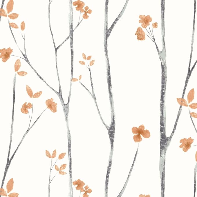 Timeet Floral Wallpaper Peel and Stick Wallpaper Boho 16.14"x393.7" Flower by Timeet