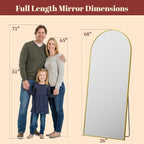 Suidia 68"x26" Arched Full Length Mirror - Image 4