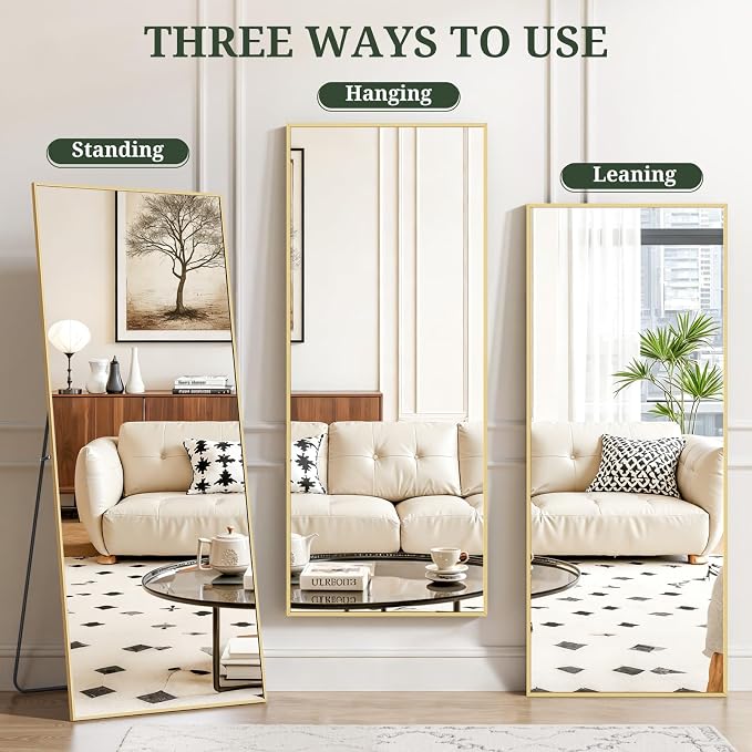 Mirror Full Length 64"x21" Full Body Floor Mirror - Image 6