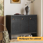 Arthome 17"×393" Black Crocodile Peel and Stick Wallpaper, Charcoal Black - Image 5