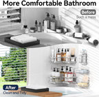 YASONIC Corner Shower Caddy Organizer, Large Capacity Shower Storage Rack - Image 8