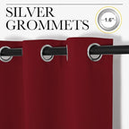 NICETOWN Burgundy Red Blackout Drapes - Image 2