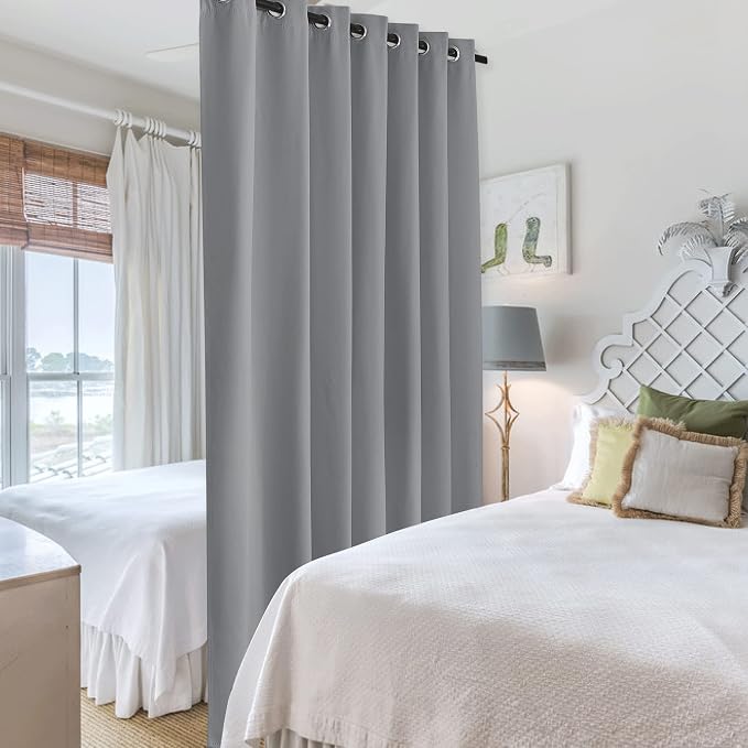 RYB HOME Blackout Curtains Room Dividers, Total Privacy Wall Divider Screens - Image 4