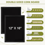 Double-Sided Black Cork Board - Image 2