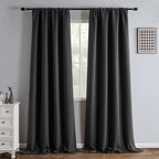 IGEMAEVE Blackout Curtains 90 Inch Length 2 Panels Set, Rod Pocket Energy by IGEMAEVE