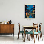 Japanese Tokyo Tea House Framed Canvas Wall Art Japanese City Street Cafe Scene - Image 3
