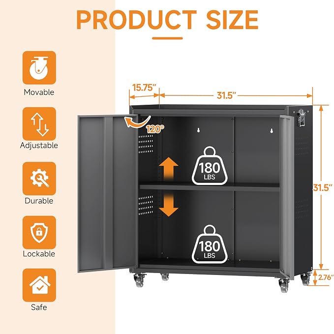 Metal Garage Storage Cabinet - Image 3