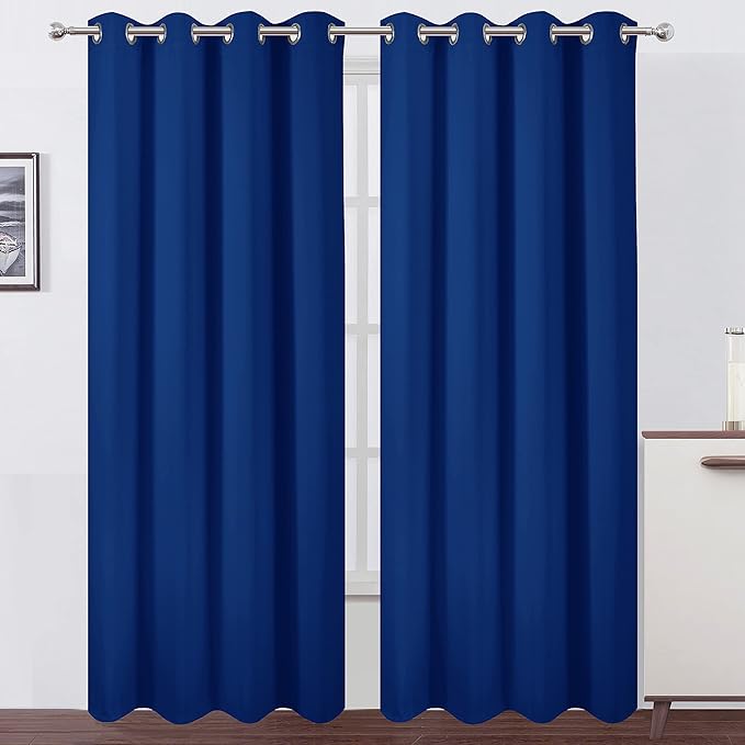 LEMOMO Blackout Curtains 52 x 84 inch/Royal Blue Curtains Set of 2 by Lemomo