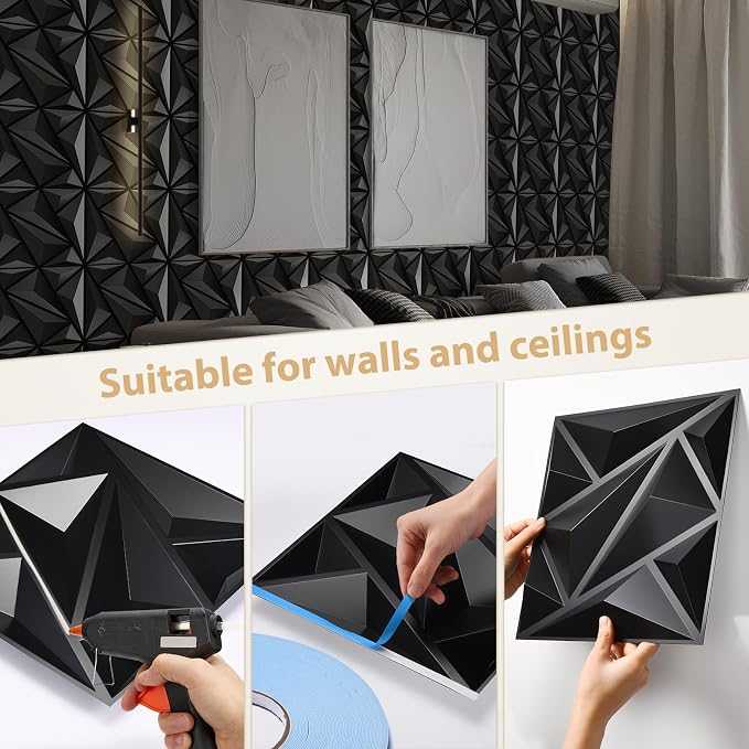 Heikki 30 Pack 3D Wall Panel for Interior Wall Décor, PVC Flower Textured Wall - Image 3